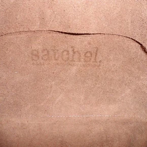 Satchel Savannah Ga Custom Made Saddle Brown Leather Foldover Crossbody Bag - Picture 8 of 15